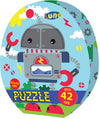 Puzzle 42 El cu robot în formă ovală, dimensiune 42x42, cu Chl El.