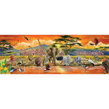 Puzzle de podea cu animale africane, 100 de piese.