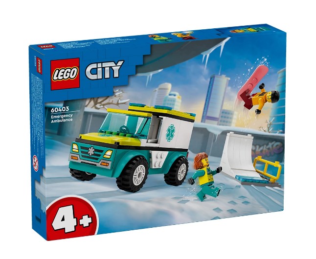 Lego® City 60403 - Линейка За Спешна Помощ И Сноубордист