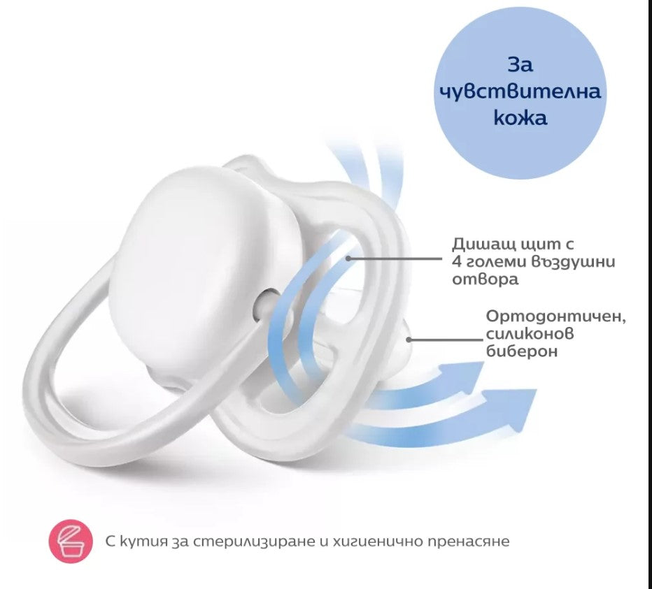 Залъгалки - Ultra Air + Стерилизаторна Кутия (0-6М) Момиче _X000D_ Декорация --- BebeMama