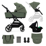 Yoxi Бебешка Количка 3в1 Mystic Green Kinderkraft