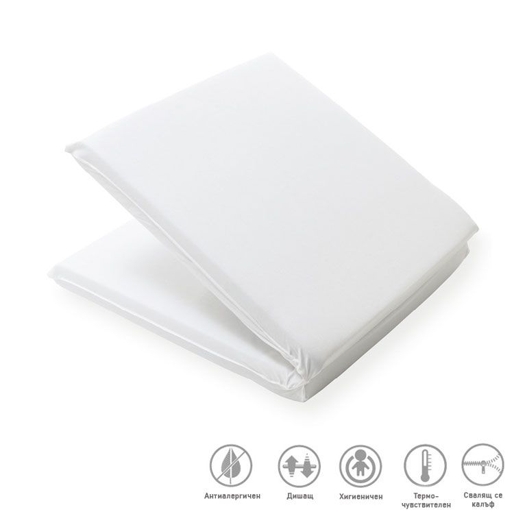 Saltea pliabilă moale 60x120x6 albă