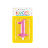 Свещ За Рожден Ден №1 Pink Unique