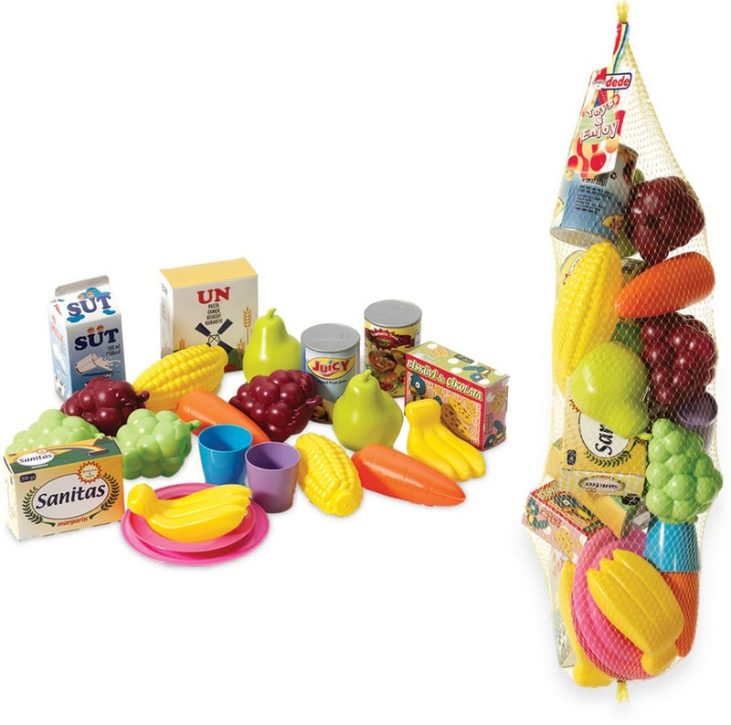 Комплект Пазарска Мрежа С Продукти 8Х14Х52