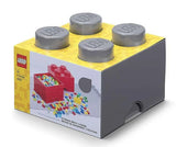 Lego® Кутия За Съхранение - Тухличка 4, Циментено Сива
