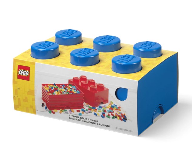 Lego® Кутия За Съхранение - Тухличка 6, Светло Синя