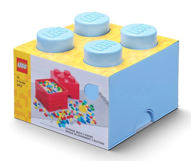 Lego Кутия За Съхранение - Тухличка 4, Бледо Син Цвят
