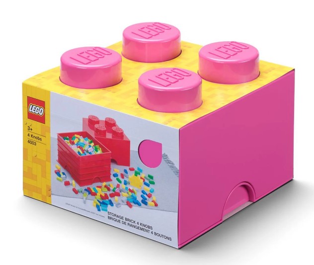 Lego Кутия За Съхранение - Тухличка 4, Лилав Цвят