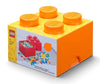 Lego Кутия За Съхранение - Тухличка 4, Оранжев Цвят