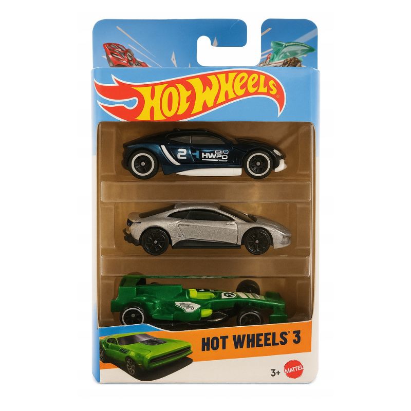 K5904 Hot Wheels 3 К Кт 3бр. Колички 1:64 Асорт. Mattel