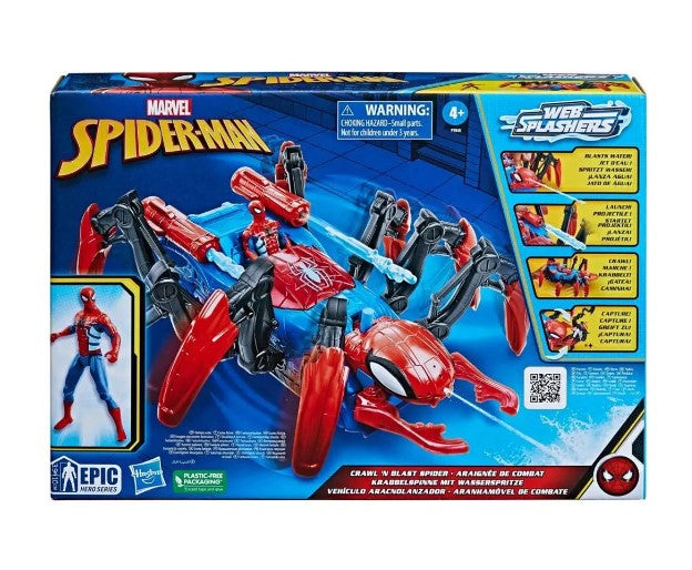 Спайдърмен - Crawl 'N Blast Spider С Фигурка, Функция 2-В-1