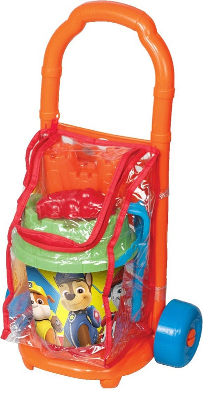 Cărucior cu găleată și set de plajă Patrula Cățelușilor 31X21X57