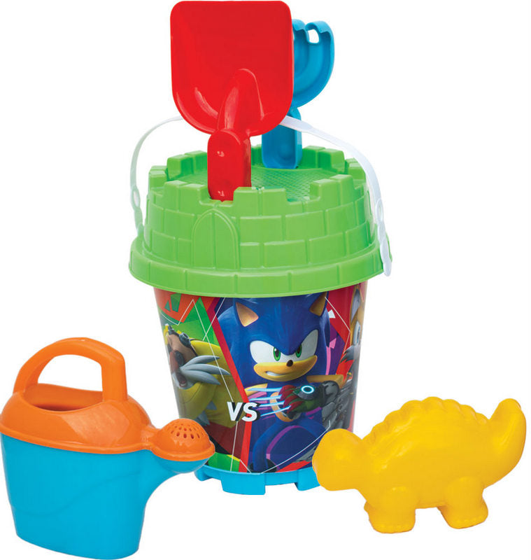Castel rotund Sonic Bucket cu 2 matrițe și stropitoare 19X35