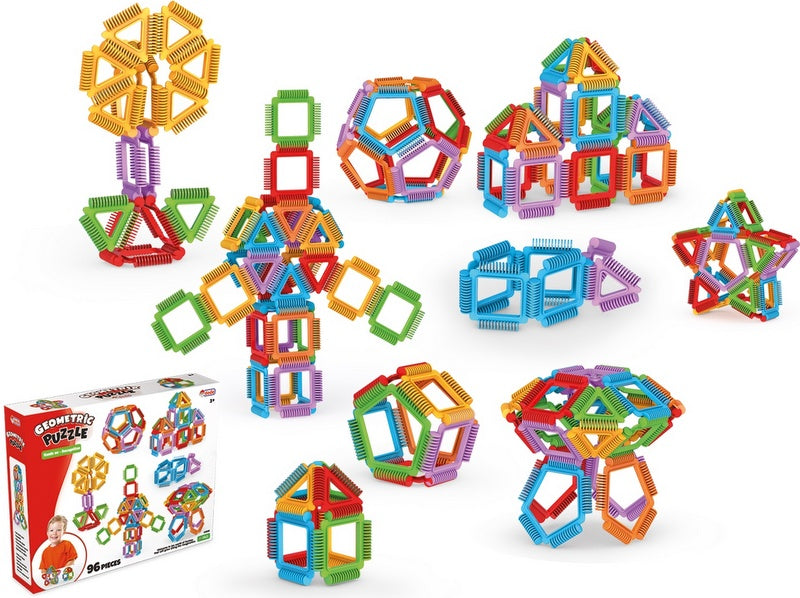 Puzzle geometric Constructor, 96 de piese, 37 x 30 x 8 cm