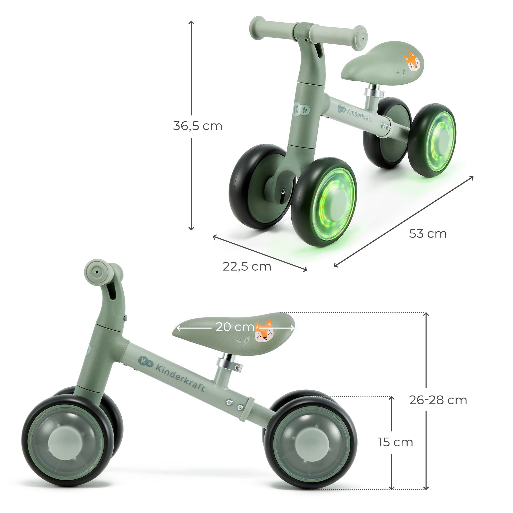 Cutie Flash Колело За Баланс Green Kinderkraft