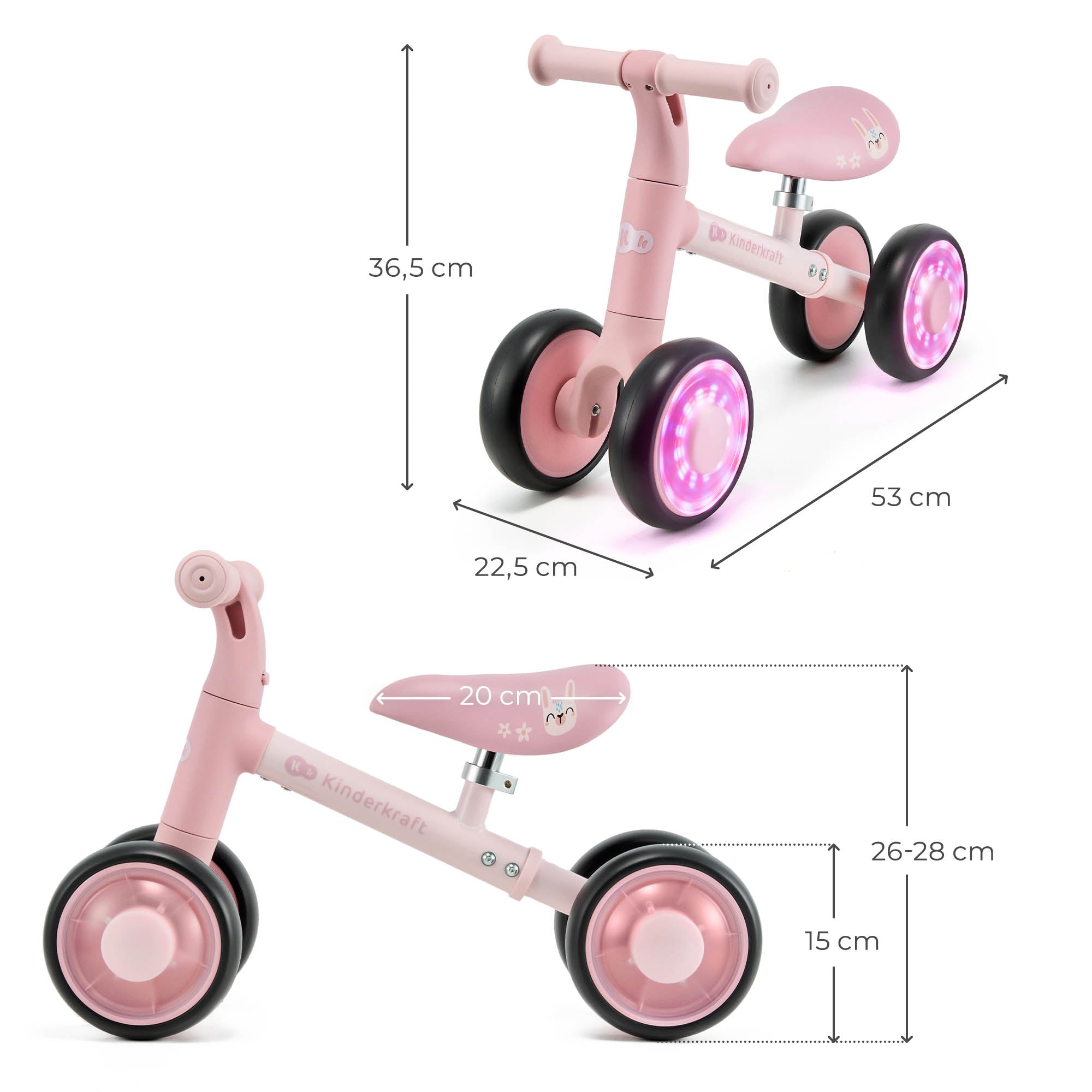 Cutie Flash Колело За Баланс Pink Kinderkraft