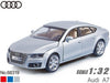 Метален Точен Модел Кола 1:32 Audi A7 Засилване С Издърпване Назад Отваряеми Врати И Капак Julia
