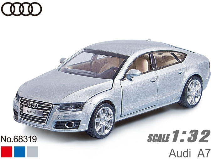 Метален Точен Модел Кола 1:32 Audi A7 Засилване С Издърпване Назад Отваряеми Врати И Капак Julia