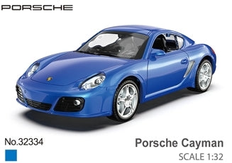 Метален Точен Модел Кола 1:32 Porsche Cayman S Засилване С Издърпване Назад Отваряеми Врати И Капак Julia