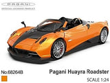 Метален Точен Модел Кола 1:24 Pagani Huayra Roadster С Отваряеми Врати Преден Капак И Багажник Julia