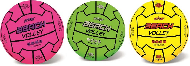 Minge de volei pe plajă, amestec fluorescent, 21 cm, 3 culori
