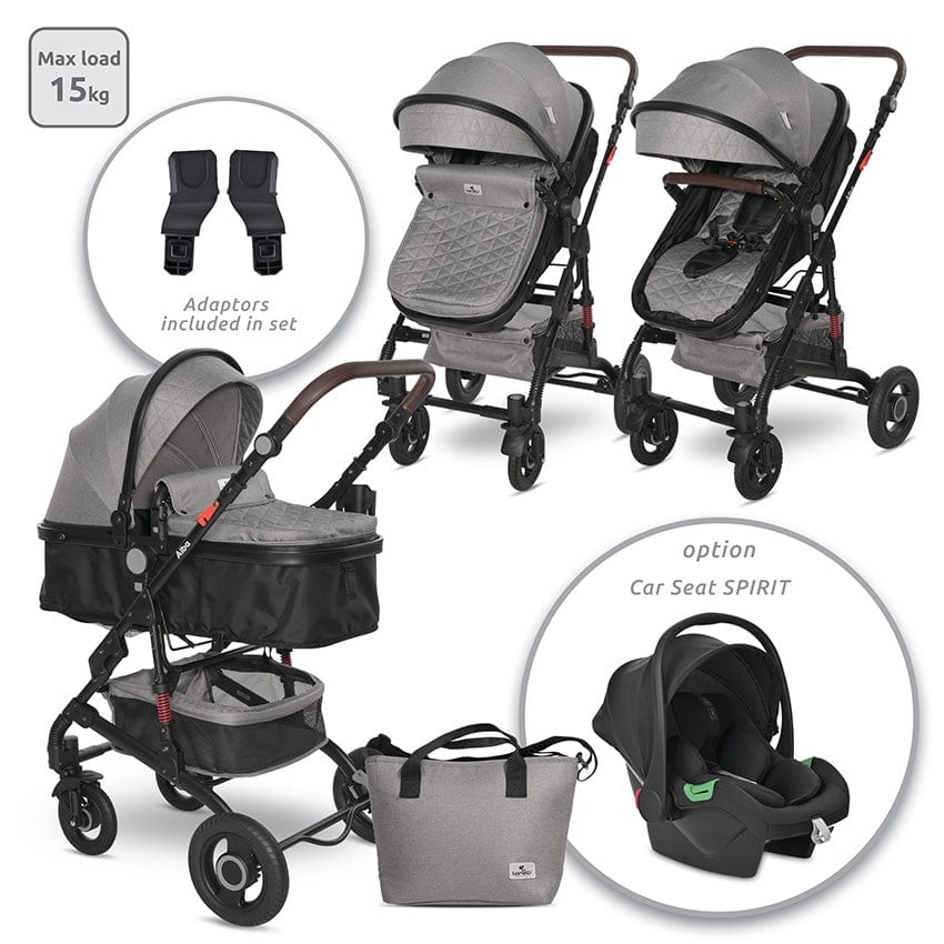 Cărucior Alba Premium Opaline Grey+Adaptoare