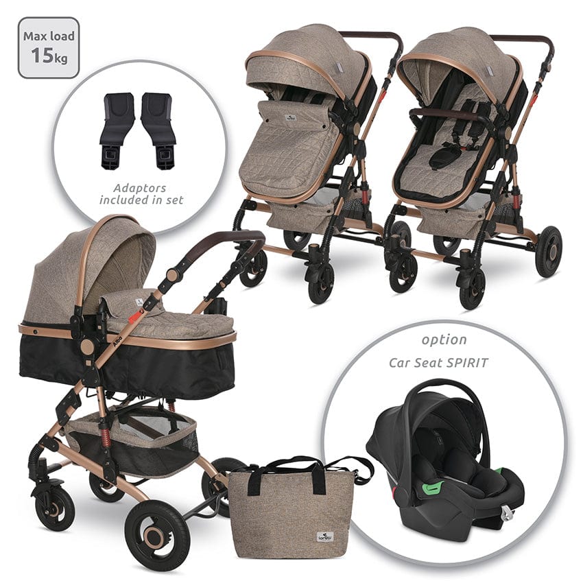 Cărucior Alba Premium Pearl Beige+Adaptoare
