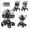 Д.Количка Sena Set Grey Squared - Комбинирани Колички - Lorelli Classic - BebeMama
