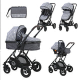 Д.Количка Sena Set Grey Squared - Комбинирани Колички - Lorelli Classic - BebeMama