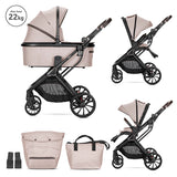 Д.количка Glory 2in1 Beige+адаптори С Кош За Новор Lorelli Premium