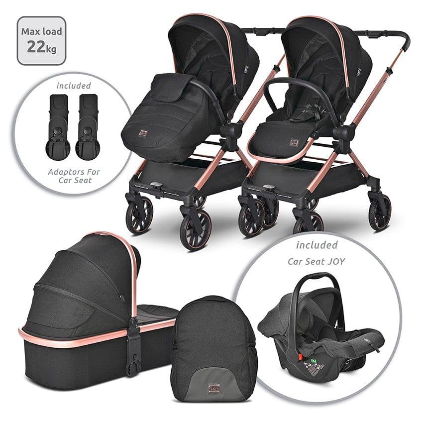 Д.Количка Reya 3In1 Black Jasper С Реверсивна Дръж