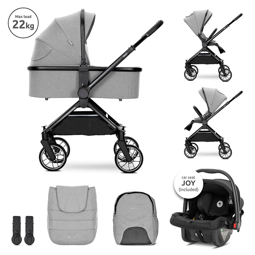 Д.количка Reya 3in1 Grey С Реверсивна Дръжка Lorelli Premium