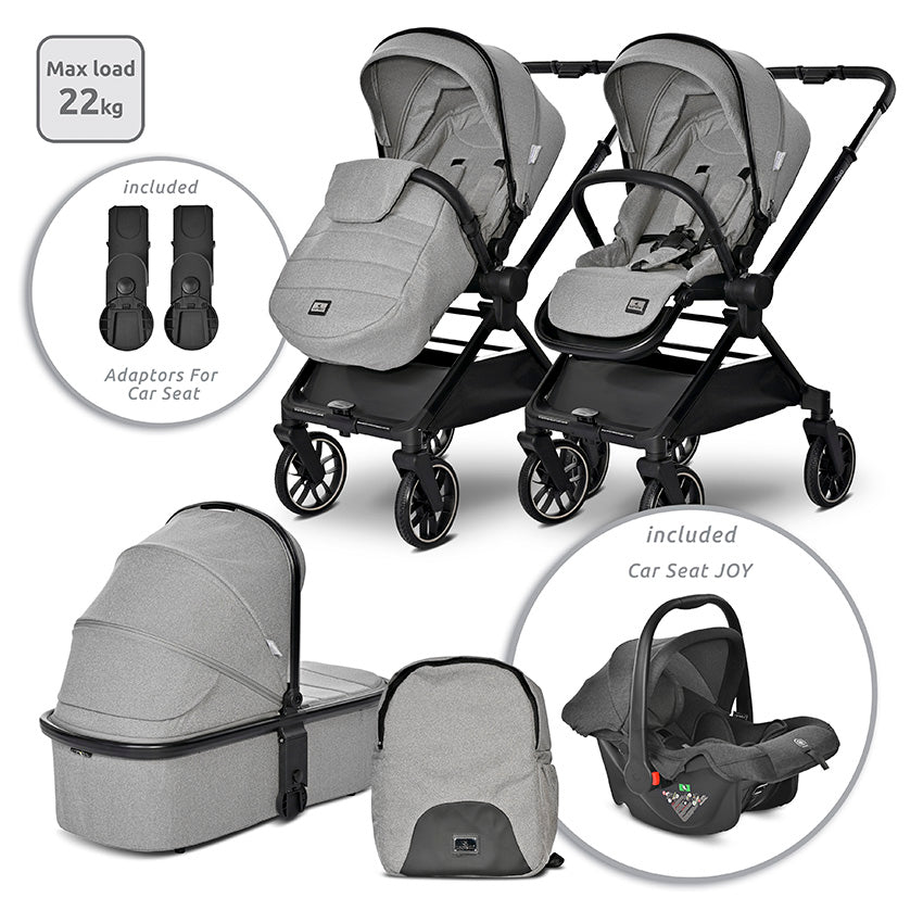Д.Количка Reya 3In1 Grey С Реверсивна Дръжка