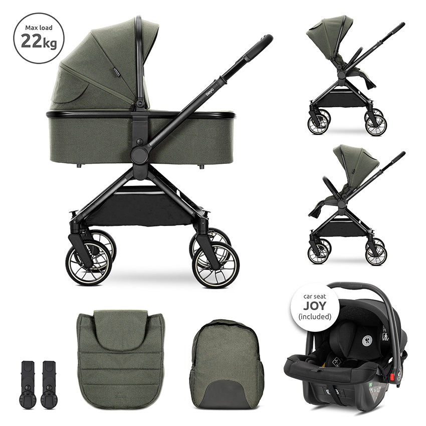 Д.количка Reya 3in1 Green С Реверсивна Дръжка Lorelli Premium