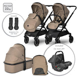 Д.Количка Reya 3In1 Brown С Реверсивна Дръжка