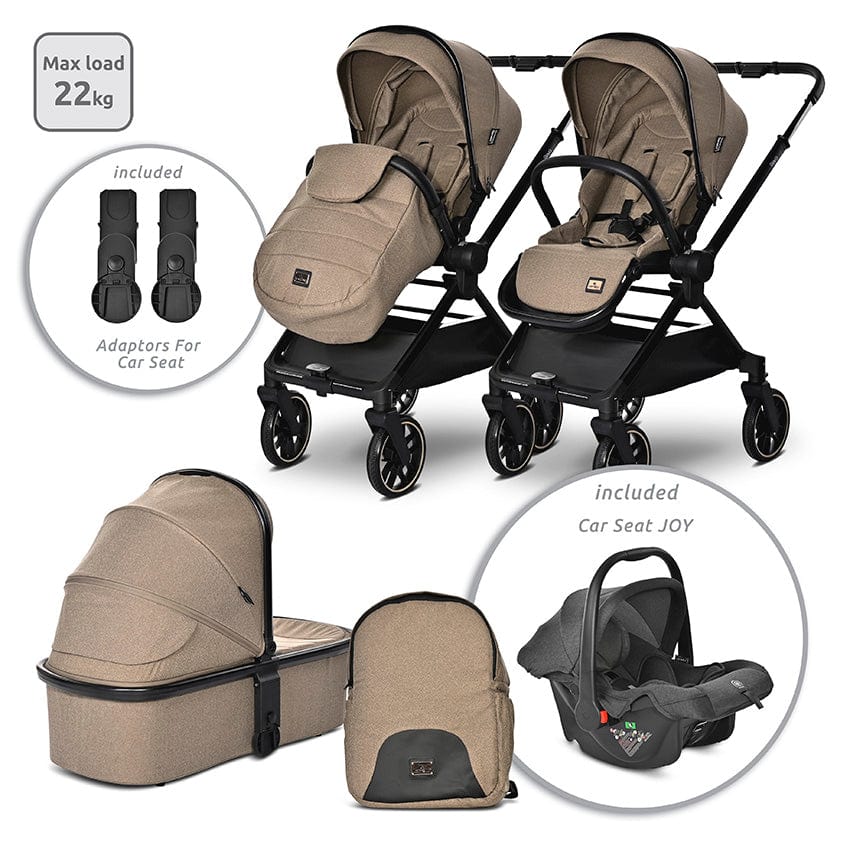 Д.Количка Reya 3In1 Brown С Реверсивна Дръжка