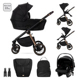 Д.Количка Bianca Black 3 В 1 До 22 С Кош За Ново