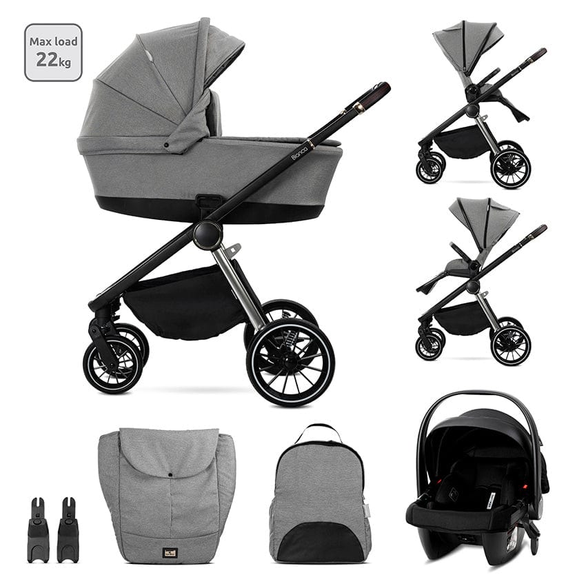 Д.Количка Bianca Grey 3 В 1 До 22Кг С Кош За Новор