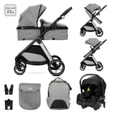 Д.Количка Aspen Grey 3В1 До 22Кг С Трансформираща