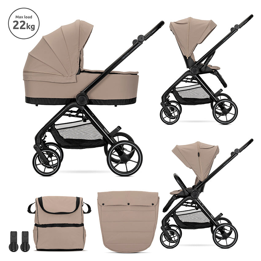 Д.количка Venice Beige 2в1 До 22 Кг С Кош За Новор Lorelli Premium