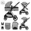 Cărucior Aspen Grey 2 în 1, transformabil, până la 22"