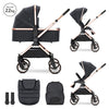 Д.количка Reya 2in1 Black До22кг Кош За Новородено Lorelli Premium
