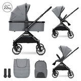 Д.количка Reya 2in1 Grey До 22 Кг Кош За Новороден Lorelli Premium