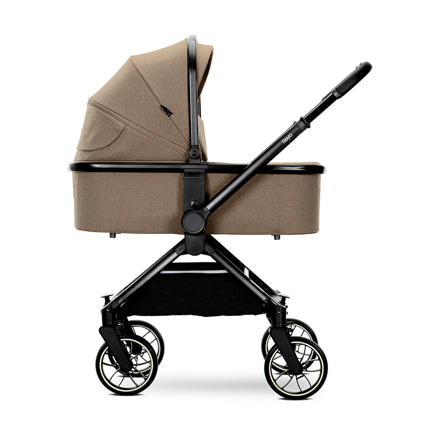 Cărucior Reya 2 în 1 bej, reversibil, până la 22 cm