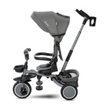 Tricicletă pliabilă Freccia gri+negru cu rotație la 360 de grade