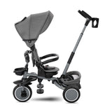 Tricicletă pliabilă Freccia gri+negru cu rotație la 360 de grade