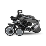 Tricicletă pliabilă Freccia gri+negru cu rotație la 360 de grade