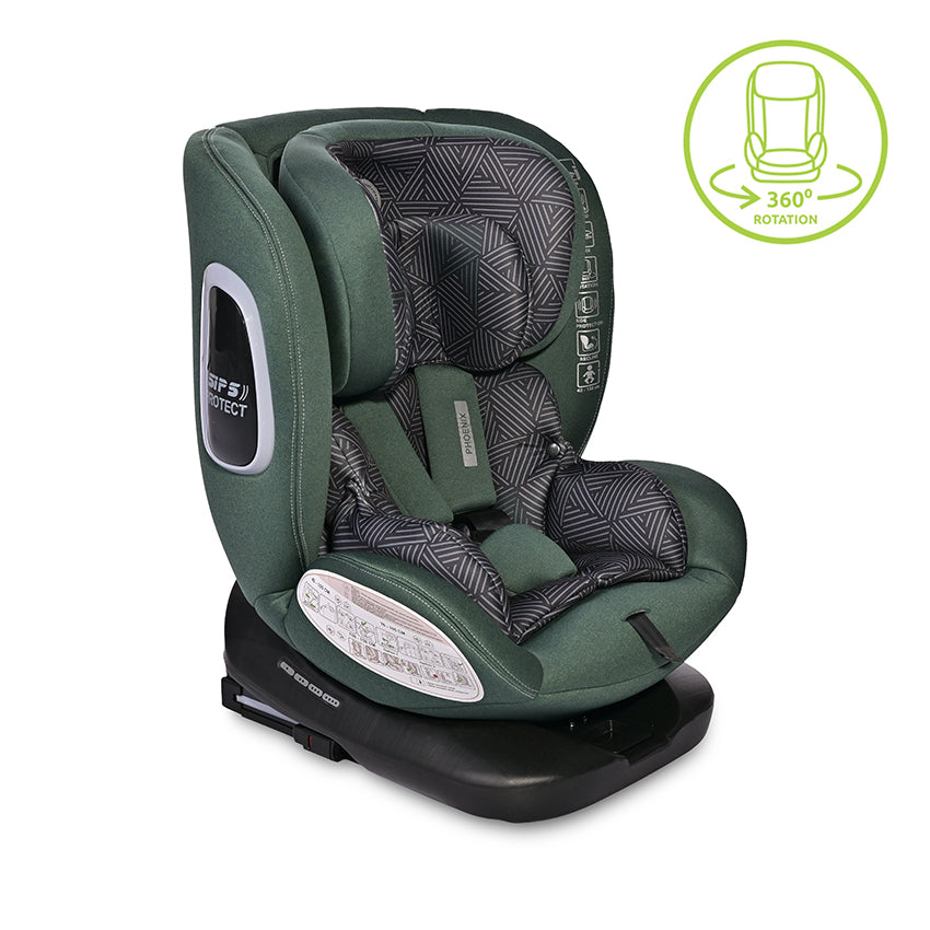 Стол За Кола Phoenix 40-150Cm Зелен Pine - Група 0+/1/2/3 (0-36Кг) - Lorelli Premium - BebeMama