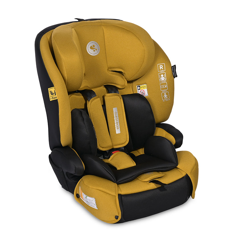 Стол За Кола Benevento 76-150Cm Isofix Lemon Curry - Група 1/2/3 (9-36Кг) - Lorelli Premium - BebeMama
