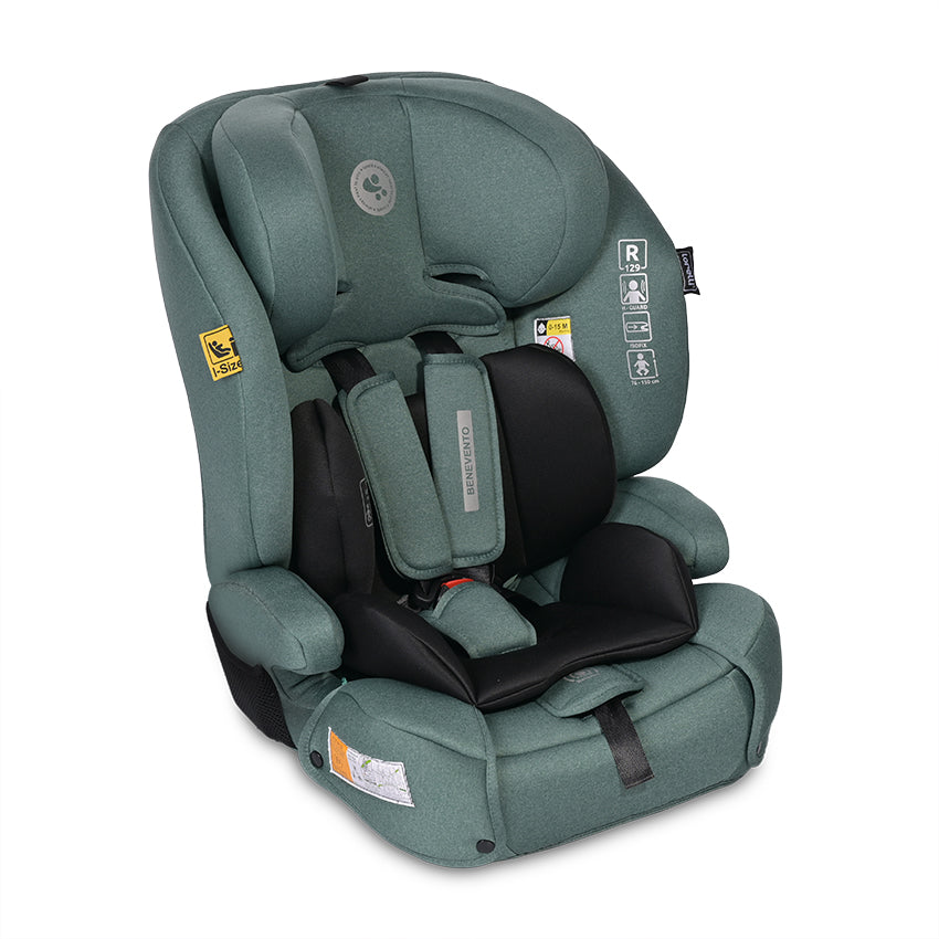 Стол За Кола Benevento 76-150Cm Isofix Зелен Pine - Група 1/2/3 (9-36Кг) - Lorelli Premium - BebeMama